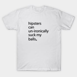 Hipster Balls (Black) T-Shirt